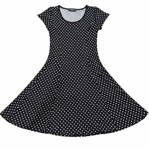 Chic Black Polka Dot Mini Dress